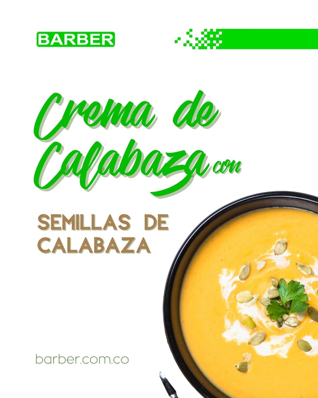 Crema de Calabaza con Semillas de Calabaza